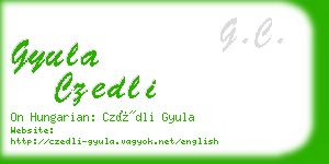 gyula czedli business card